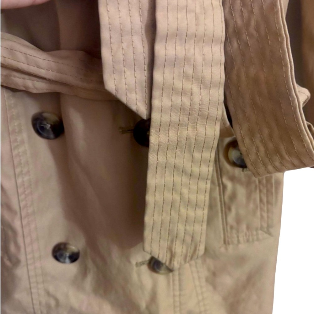 London Fog Tan Double-Breasted Trench Coat - Picture 11 of 13